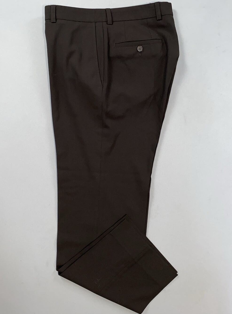 Hugo Boss Cravin US Flat Front Wool Dress Pants, Slacks. Brown, Men's 32X31. EUC